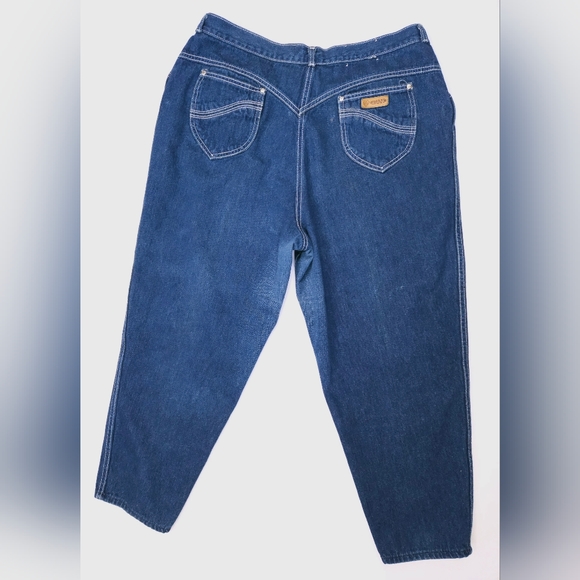 Gitano Vintage 80s Womens High Waisted Denim Jeans Size 38 Short Dark Wash - Picture 9 of 15